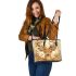 Beautiful deer with flowers and butterflies in its antlers leather totee bag