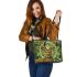 Beautiful deer with large antlers leather totee bag