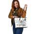 Beautiful dragonfly with large wings leather tote bag