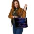 Beautiful glowing dragonflies leather Chic Stylish Tote Bag & Women Totes: Perfect Gift for Girlfriend | Crossbody, Purse, Handbag