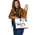 Beautiful lineart watercolor illustration of an elegant horse leather tote bag