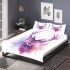 Beautiful male deer with antlers depicted bedding set