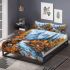 Beautiful painting of an deer in the mountains bedding set