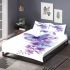 Beautiful purple butterfly and flowers bedding set