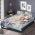 Beautiful watercolor painting of butterflies and flowers bedding set