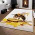 Bee artist with honey palette area rugs carpet