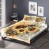 Bee on sunflowers old writing bedding set