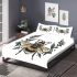 Bee with wings made of leaves and flowers bedding set