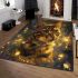 Bengal cat as a magical creature area rugs carpet