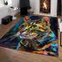 Bengal cat as a muse for abstract art area rugs carpet