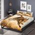 Bengal cat in action bedding set