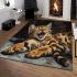 Bengal cat in humorous situations area rugs carpet