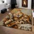 Bengal cat in humorous situations area rugs carpet