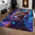 Bengal cat in intergalactic adventures area rugs carpet