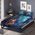 Bengal cat in magical forests bedding set