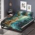 Bengal cat in mythical landscapes bedding set