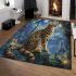 Bengal cat in mythical realms area rugs carpet