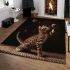 Bengal cat in playful interactions area rugs carpet