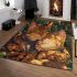 Bengal cat in romantic scenarios area rugs carpet