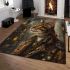 Bengal cat in steampunk settings area rugs carpet