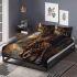 Bengal cat in urban settings bedding set