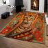 Bengal cat with cultural symbols area rugs carpet