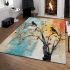 Birds and trees harmony area rugs carpet