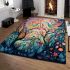 Birds in enchanted garden area rugs carpet