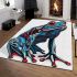 Blue and red frog area rugs carpet