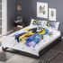 Blue macaw in the style of watercolor and ink bedding set