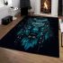 Blue owl sitting on dream catcher area rugs carpet