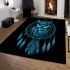 Blue owl sitting on dream catcher area rugs carpet