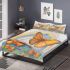 Butterflies fly to the sounds of violin and musical notes bedding set