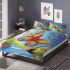 Butterfly flying to the sound of guitar bedding set
