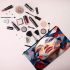 Captivating Portrait with Geometric Background Makeup Bag