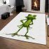 Cartoon frog standing on its hind legs area rugs carpet