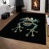 Cartoon frog with four arms and two legs sticking area rugs carpet