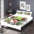 Cartoon frog with its tongue sticking bedding set