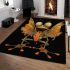 Cartoon frog with its tongue sticking out area rugs carpet