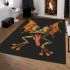 Cartoon frog with its tongue sticking out area rugs carpet