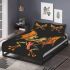 Cartoon frog with its tongue sticking out bedding set