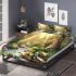 Cartoon style turtle rock in nature bedding set