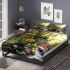 Cartoon style turtle rock in nature bedding set