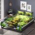 Cartoon style turtle rock in nature bedding set
