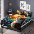 Cat and stained glass sun bedding set