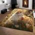 Cat in the sunlit meadow area rugs carpet