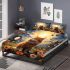 Cat in the sunset garden bedding set