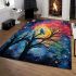 Celestial birds and galactic trees area rugs carpet
