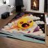 Cheerful smiling sun in sky area rugs carpet