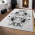 Chic petals understated floral beauty area rugs carpet